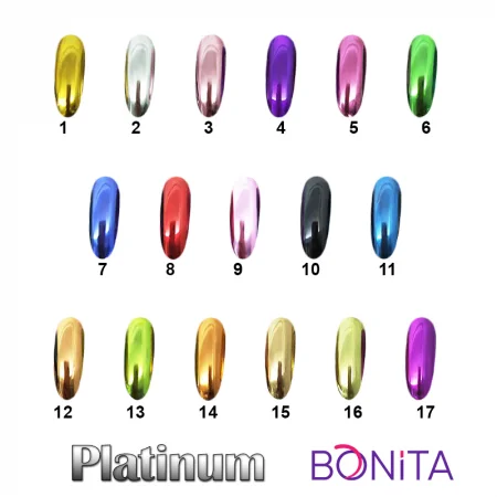 Polvo Efecto Espejo Platinum Bonita -Polvos decoradores