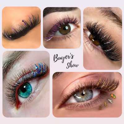 "Extensiones de Pestañas con Glitter - Brillo y Color en Cada Mirada"