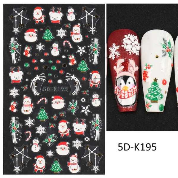 "Stikers Navideños 5D - Profundidad y Magia para Tus Uñas"