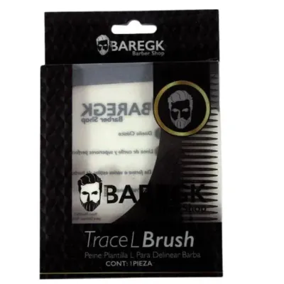 Peine BAREGK Trace L Brush - Plantilla Profesional para Delinear Barba